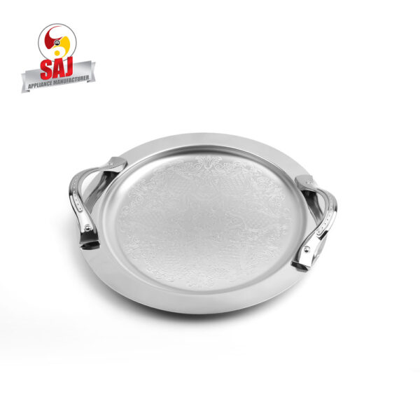 سینی استیل گرد کرم کد : 1468c