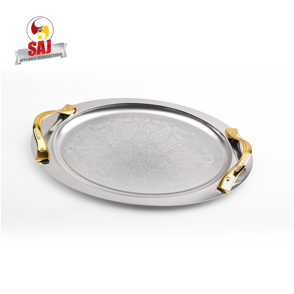 سینی استیل بیضی طلایی کد :۱۵۶۸G سینی استیل بیضی طلایی کد :۱۵۶۸G