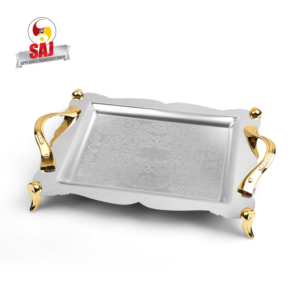 سینی استیل دالبری کوچک پایه دار کد: B3268G