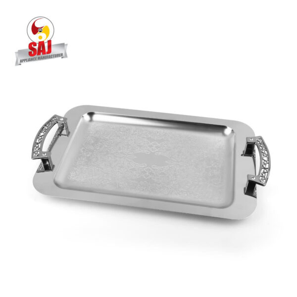 سینی مستطیل بزرگ کروم اسپرت